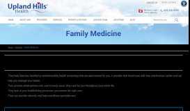 
							         Family Medicine › Upland Hills Health								  
							    