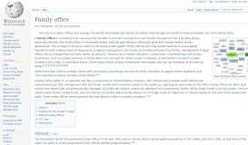
							         Family office - Wikipedia								  
							    
