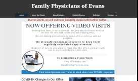 
							         Family Physicians of Evans - Home								  
							    