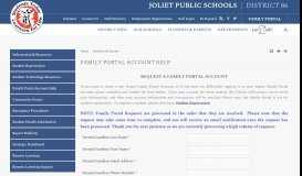 
							         FAMILY PORTAL ACCOUNT HELP - Students & Parents | Joliet ...								  
							    