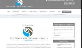 
							         Family Portal - ALN Senior Care & Home Services								  
							    