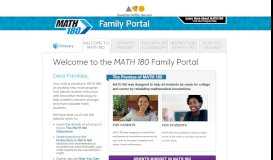 
							         Family Portal | MATH 180								  
							    