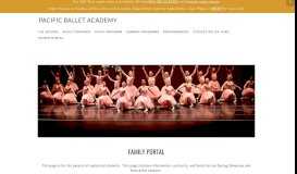 
							         Family Portal — Pacific Ballet Academy								  
							    