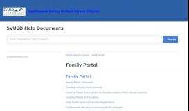 
							         Family Portal | SVUSD Help Documents								  
							    