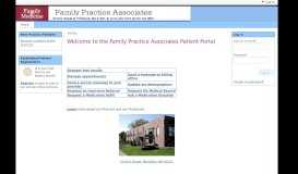 
							         Family Practice Associates Portal								  
							    