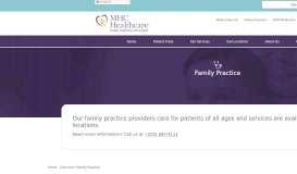 
							         Family Practice – MHC Healthcare								  
							    