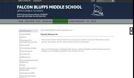 
							         Family Resources - Falcon Bluffs Middle School								  
							    