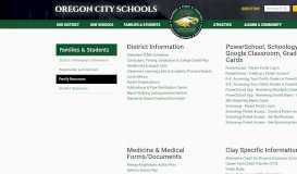 
							         Family Resources - Oregon City Schools								  
							    