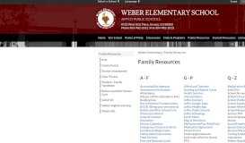 
							         Family Resources - Weber Elementary								  
							    