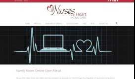 
							         Family Room Online Care Portal - Nurses With Heart Home Care								  
							    