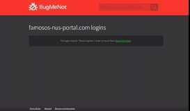 
							         famosos-nus-portal.com passwords - BugMeNot								  
							    