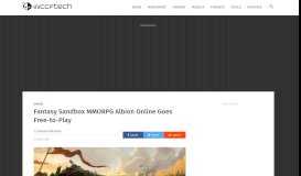 
							         Fantasy Sandbox MMORPG Albion Online Goes Free-to-Play - Wccftech								  
							    