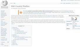 
							         FAO Country Profiles - Wikipedia								  
							    