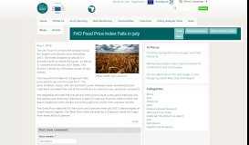 
							         FAO Food Price Index Falls in July | Food Security Portal								  
							    