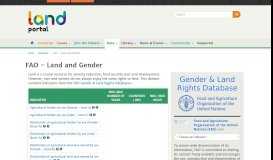
							         FAO - Land and Gender | Land Portal | Securing Land Rights Through ...								  
							    