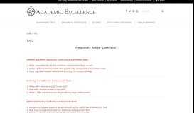 
							         FAQ - Academic Excellence								  
							    