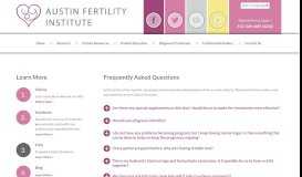 
							         FAQ | Austin Fertility Institute								  
							    