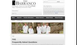 
							         FAQ | Barranco Clinic								  
							    