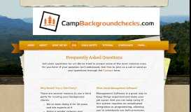 
							         FAQ - Camp Background Checks								  
							    