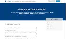 
							         FAQ - Canada PayPal Partner Program								  
							    