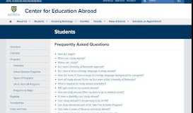 
							         FAQ : Center for Education Abroad : University of Rochester								  
							    