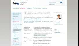 
							         FAQ Disease Management Programme (DMP) - KVHB								  
							    