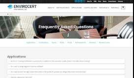 
							         FAQ - EnviroCert International, Inc.								  
							    