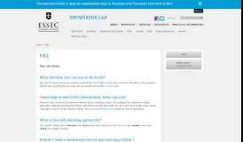 
							         FAQ | ESSEC Knowledge Lab - ESSEC Business School								  
							    