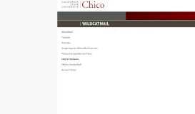 
							         FAQ for Students - WildcatMail - CSU, Chico								  
							    