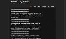 
							         F.A.Q - Help Desk of 247 TV Stream								  
							    