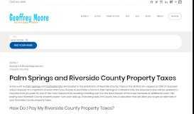 
							         FAQ: How Much Will My Riverside County Property Taxes Be?								  
							    