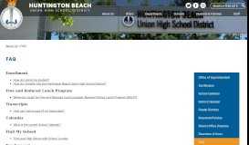 
							         FAQ - Huntington Beach Union High School District								  
							    