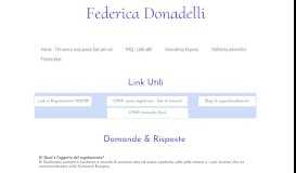 
							         FAQ - Link utili - Federica Donadelli								  
							    