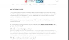 
							         FAQ - Mackellar BYOD								  
							    
