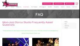 
							         FAQ - Maxi-Jazz Dance Studio								  
							    