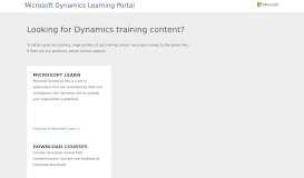 
							         FAQ - Microsoft Dynamics Learning Portal								  
							    