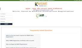 
							         FAQ - MSME Online Registration								  
							    