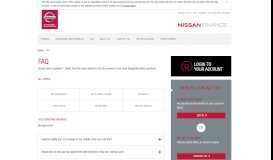 
							         FAQ - Nissan Finance								  
							    