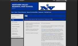 
							         FAQ - Northern Valley Regional High School District								  
							    