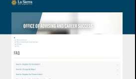 
							         FAQ | Office of Advising & Career Success | La Sierra University								  
							    