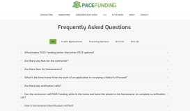 
							         FAQ – PACEfunding								  
							    