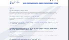 
							         FAQ - Portal de Portagens - Portugal Tolls								  
							    