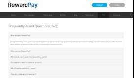 
							         FAQ - Reward Pay								  
							    