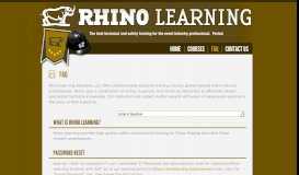 
							         FAQ | Rhino Learning Solutions								  
							    