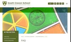 
							         FAQ | South Craven School								  
							    