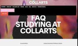 
							         FAQ — Studying At Collarts								  
							    