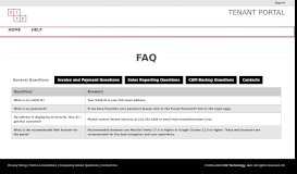 
							         FAQ - tenant portal								  
							    