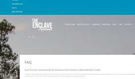
							         FAQ - The Enclave Apartments								  
							    