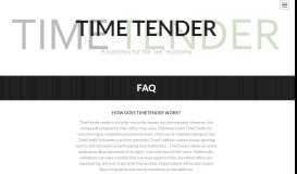 
							         FAQ | Time Tender								  
							    