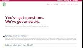 
							         FAQ | University House								  
							    